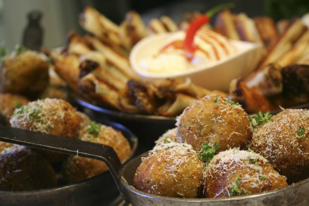 A Madame Jojo's catering platter with freshly made finger food