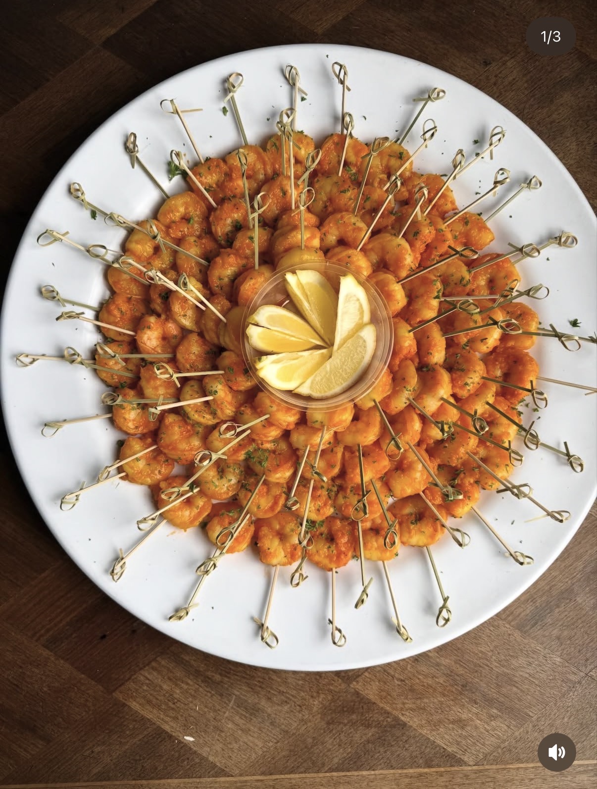 Prawn finger-food platter